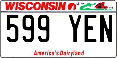 WI license plate 599YEN