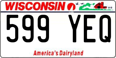 WI license plate 599YEQ