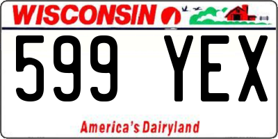 WI license plate 599YEX