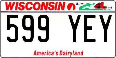 WI license plate 599YEY