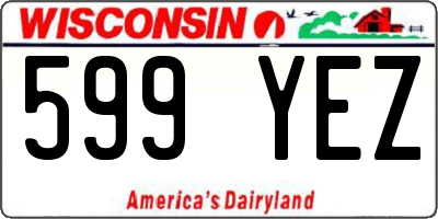 WI license plate 599YEZ