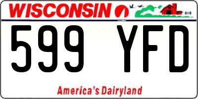 WI license plate 599YFD