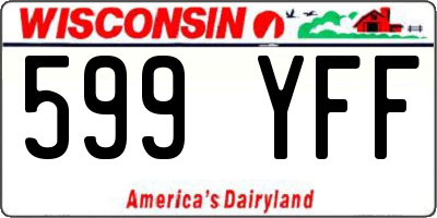 WI license plate 599YFF