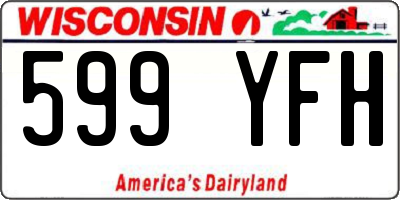 WI license plate 599YFH