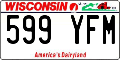 WI license plate 599YFM