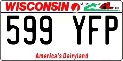 WI license plate 599YFP