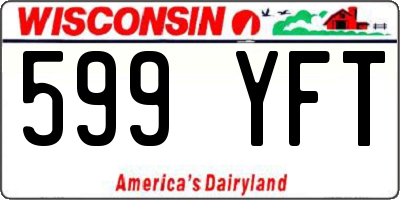 WI license plate 599YFT