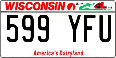 WI license plate 599YFU