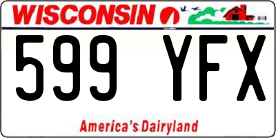 WI license plate 599YFX