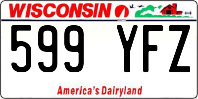 WI license plate 599YFZ
