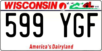 WI license plate 599YGF
