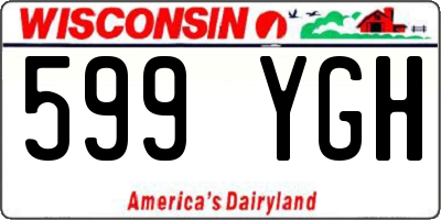 WI license plate 599YGH