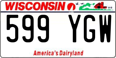 WI license plate 599YGW