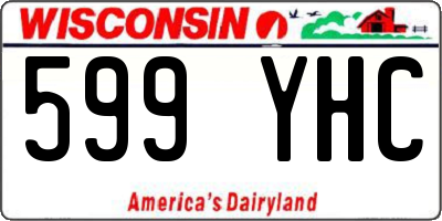 WI license plate 599YHC