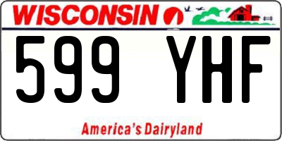 WI license plate 599YHF