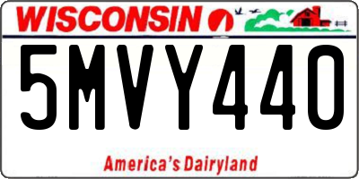 WI license plate 5MVY440