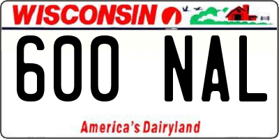 WI license plate 600NAL