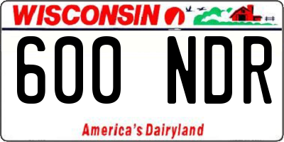 WI license plate 600NDR