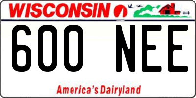 WI license plate 600NEE