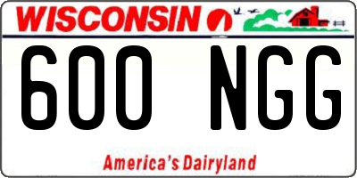 WI license plate 600NGG