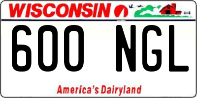 WI license plate 600NGL