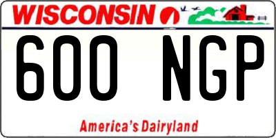 WI license plate 600NGP