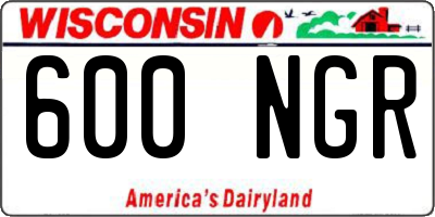 WI license plate 600NGR