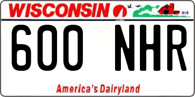 WI license plate 600NHR
