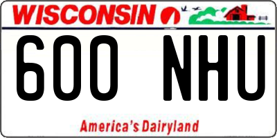 WI license plate 600NHU