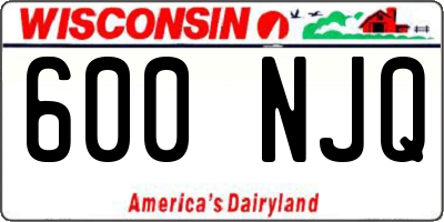 WI license plate 600NJQ