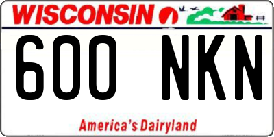 WI license plate 600NKN