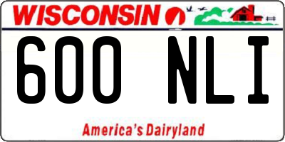 WI license plate 600NLI