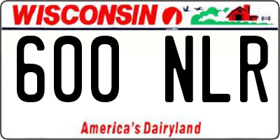 WI license plate 600NLR