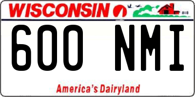 WI license plate 600NMI