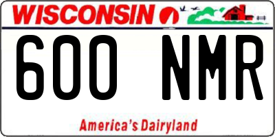 WI license plate 600NMR