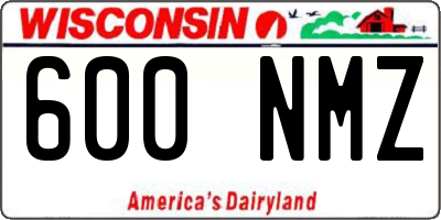 WI license plate 600NMZ