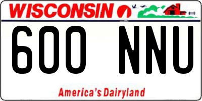 WI license plate 600NNU