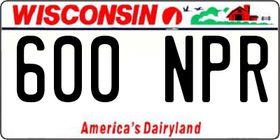 WI license plate 600NPR