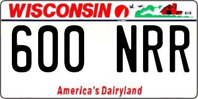 WI license plate 600NRR