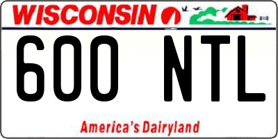 WI license plate 600NTL