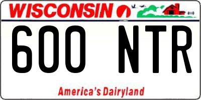 WI license plate 600NTR
