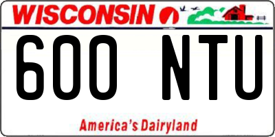 WI license plate 600NTU