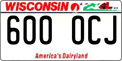 WI license plate 600OCJ