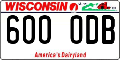 WI license plate 600ODB