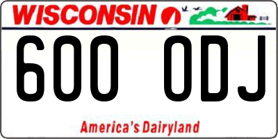 WI license plate 600ODJ