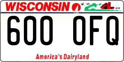 WI license plate 600OFQ