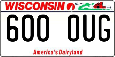 WI license plate 600OUG