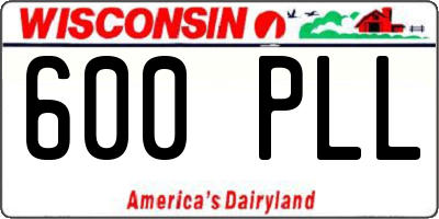 WI license plate 600PLL