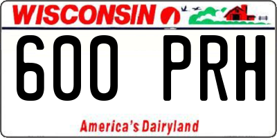 WI license plate 600PRH