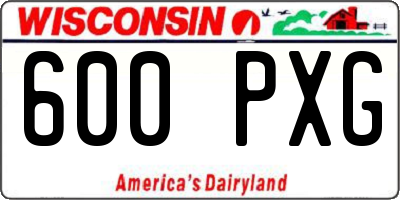 WI license plate 600PXG